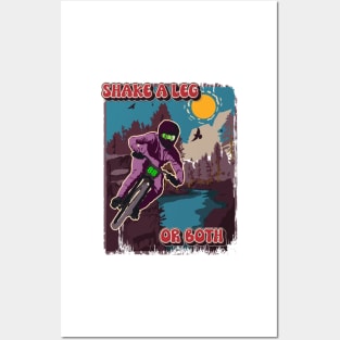 Shake a leg or both funny saying sarcastic mountain bike Posters and Art